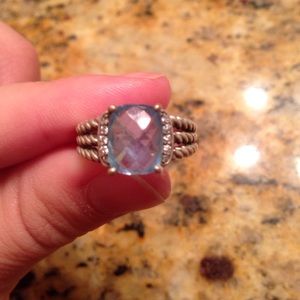 David Yurman Petite Wheaton- blue topaz